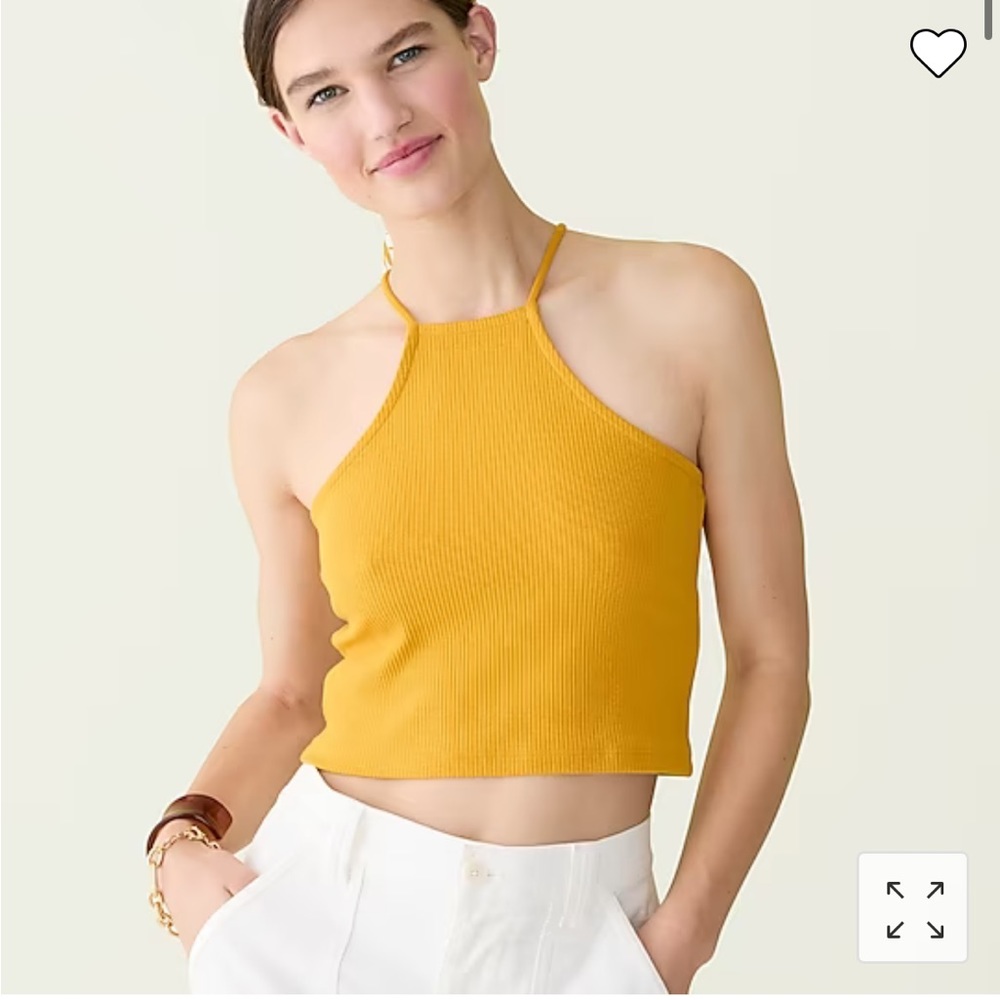 J.Crew Vintage rib cropped halter tank